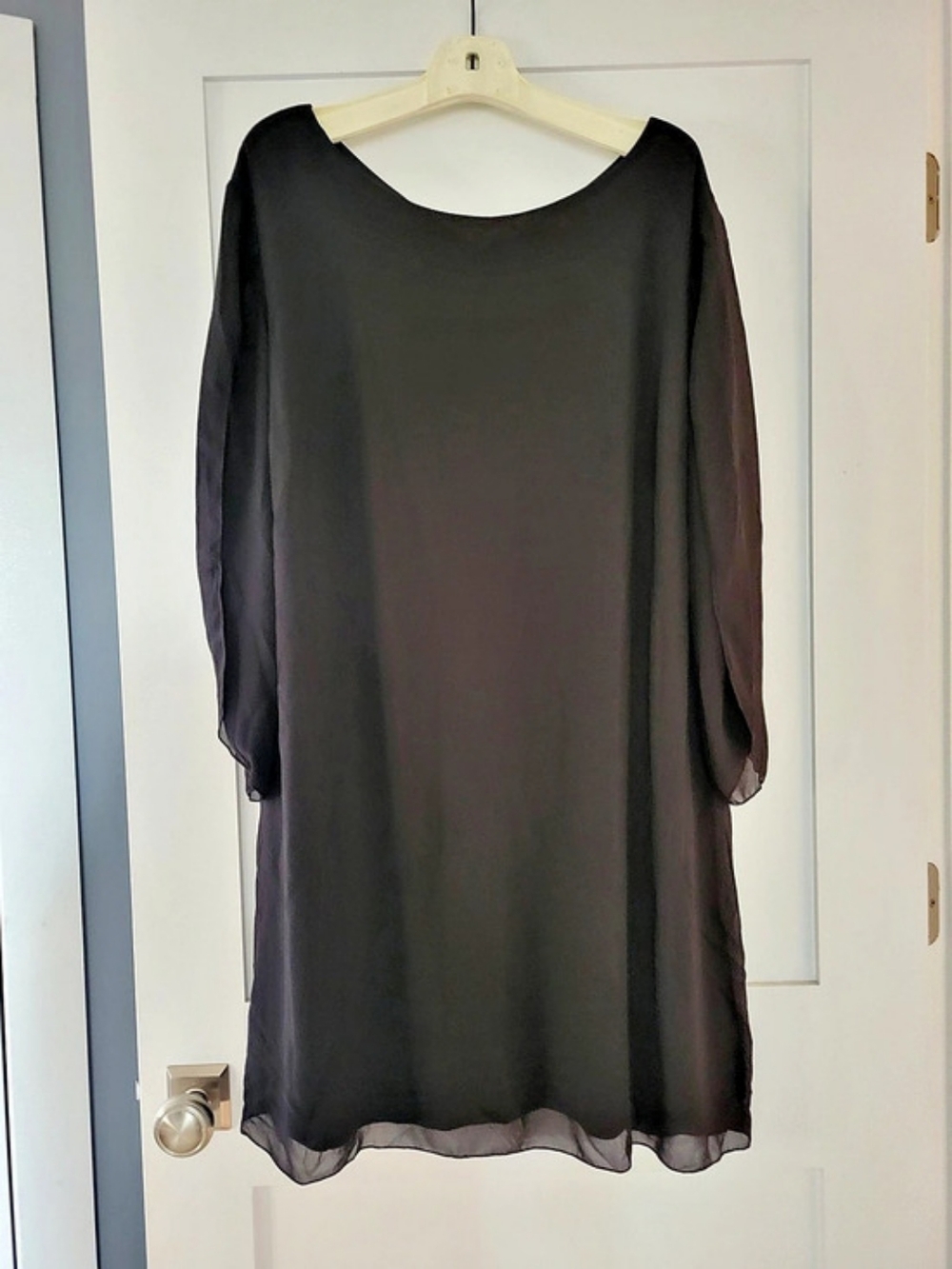 Grace Karin Black Sheer Sleeve Mini Dress Size XL NWT